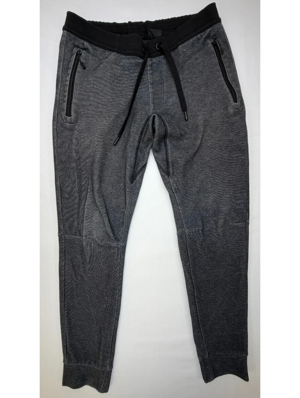 Armani Exchange Men's Sweatpants Drawstring Zip Pocket Solid Size S Gray
